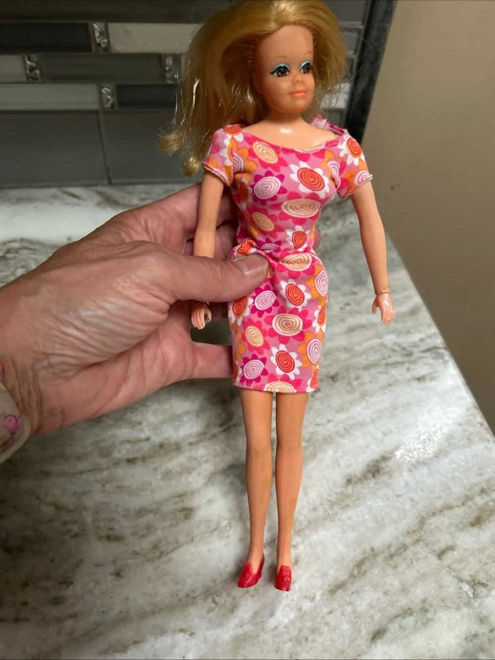 Vintage Barbie Mattel 1968 Articulated Blonde Twist & Turn Eyelashes jointed